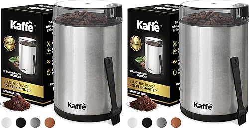 Miniatura 8 de Kaffe Molinillo de Café Eléctrico de Rebabas (5.5 onzas) con ajustes de grosor precisos ajustables - rebabas planas - [motor mejorado] - molinillo