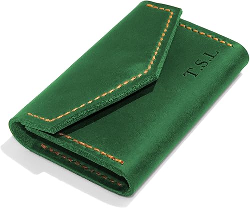 Miniatura 9 de Premium Leather Wallet, Men Women Cardholder With Initials Engraving, Mini Personalized Wallet, Coins, Slim Minimal Small Leather Wallet, Gift