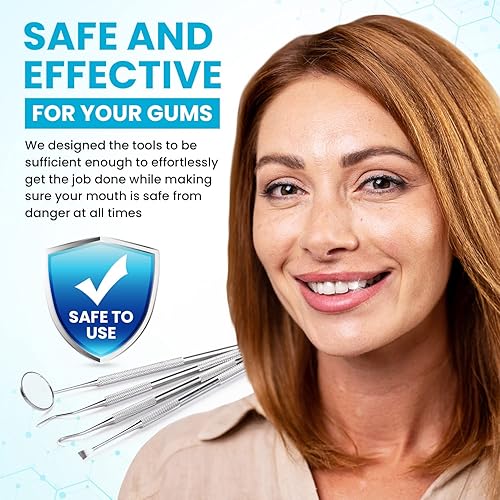 Vista 33 de Dental Duty Herramientas dentales, púa dental para herramientas de limpieza de dientes, removedor de placa para dientes con kit de limpieza