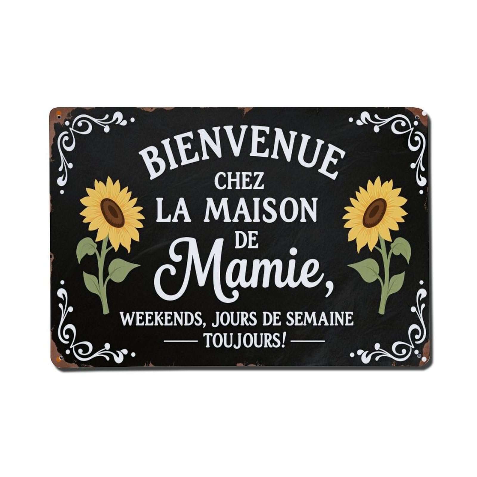 Welcome to Grandma's House Tin Sign Vintage Metal Poster, Home Bar Garage Man Cave Cafe Indoor & Outdoor Wall Decoration 8x12Inches