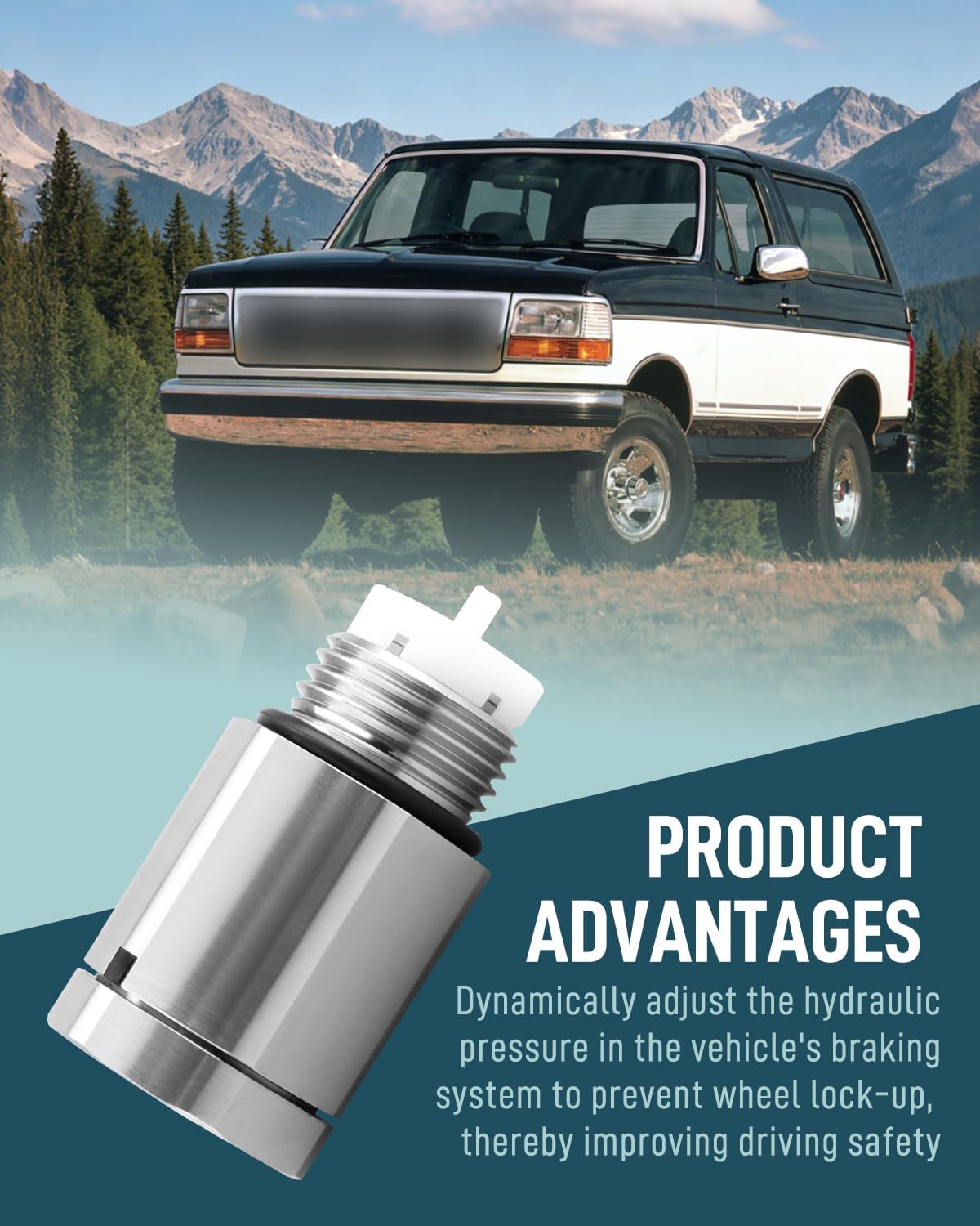 F8UZ-2C161-AA Brake Proportioning Valve Fit for Ford Bronco E-150 E-250 E-350 F-150 F-250 F-350, Replace F8UZ2C161AA, Pressure Regulator Control Valve