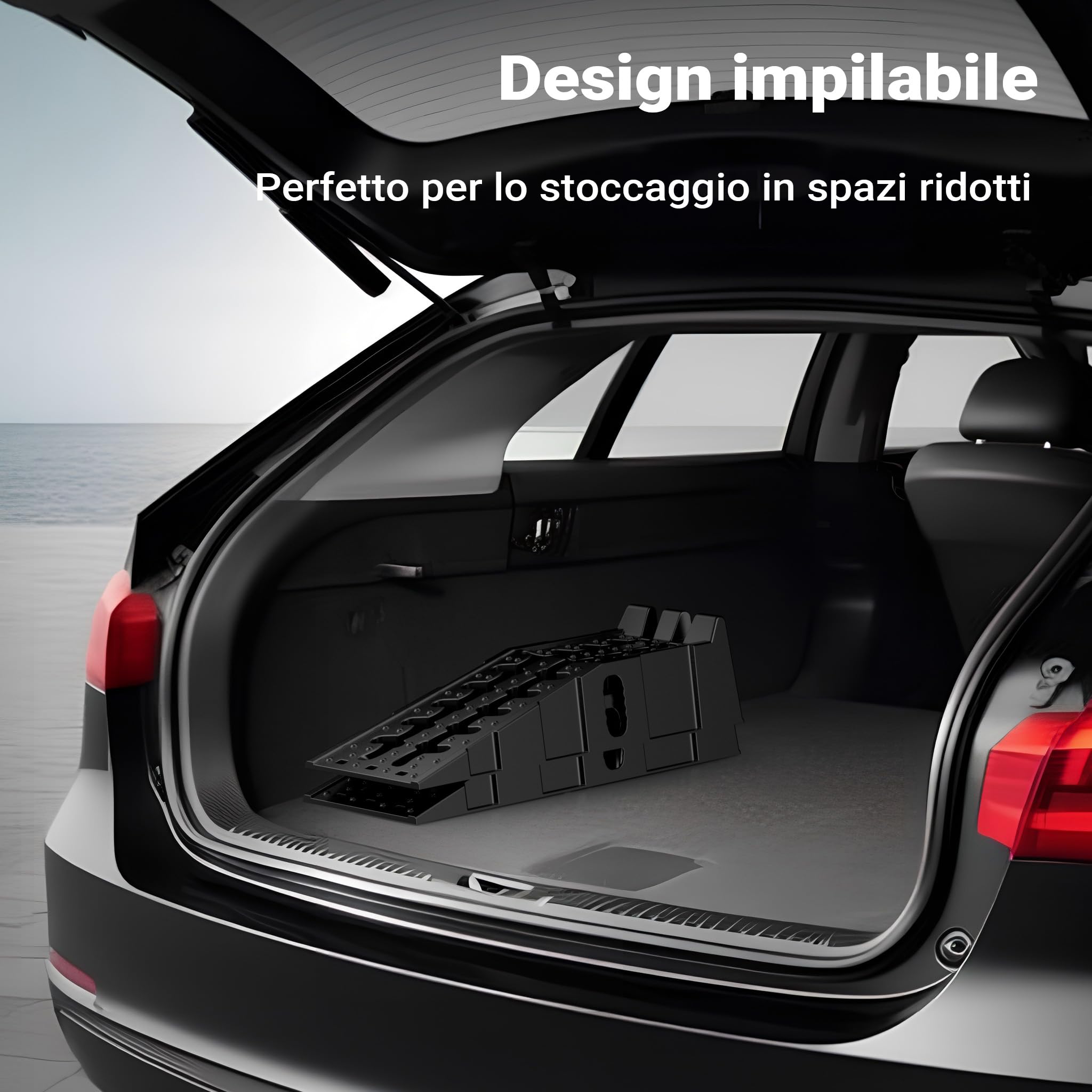 XPOtool Cunei livellatori auto veicoli 2 pz. max 5 t Rampa di livellamento in plastica
