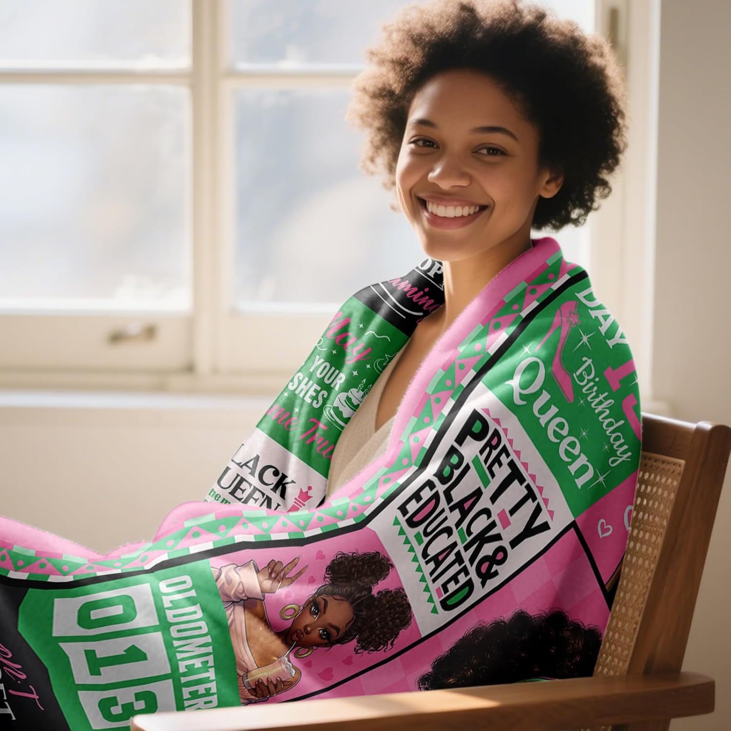 African American Sweet 13 Gifts for Girls, 13th Birthday Gifts for Black Girls, 13 Year Old Girl Birthday Gift Ideas, 13th Bday Decorations, Bday Presents for 13 Year Old Blanket 50"X60"