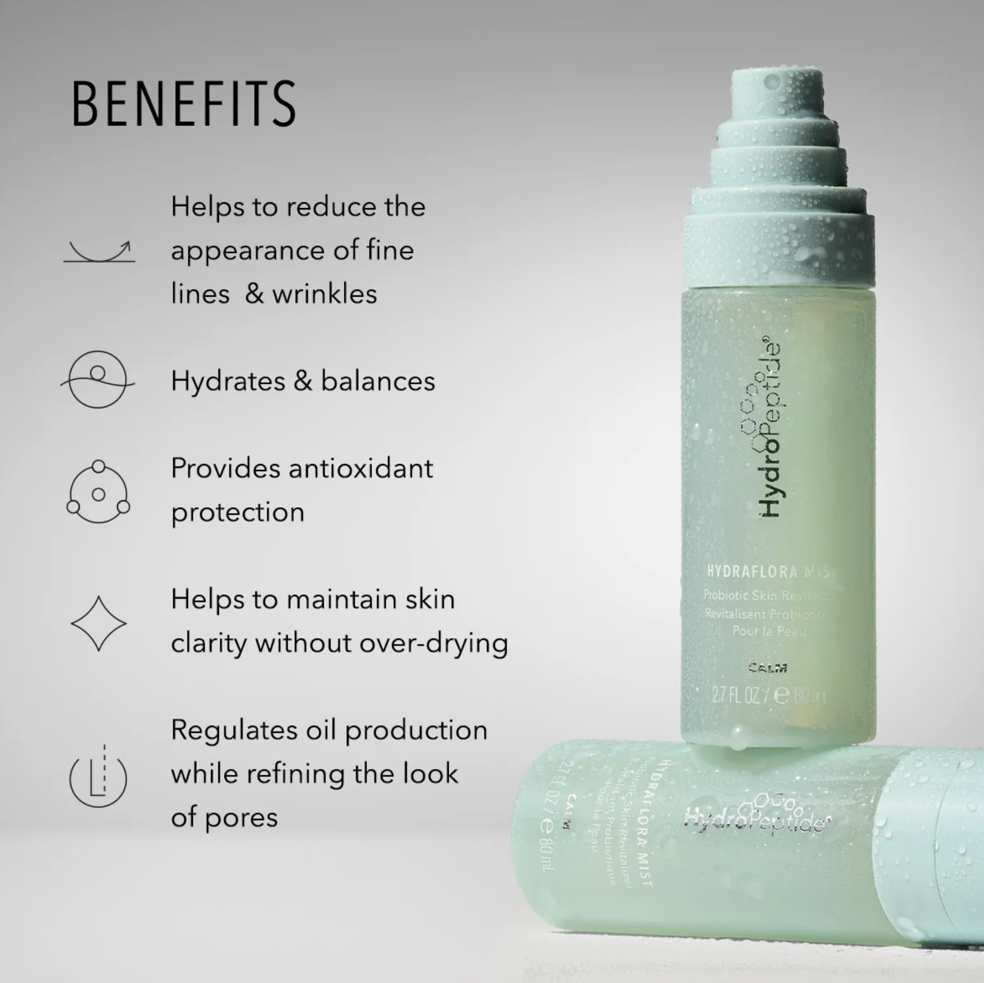 HydroPeptide HydraFlora Probiotic Hydrating Face Mist, 2.7 fl oz