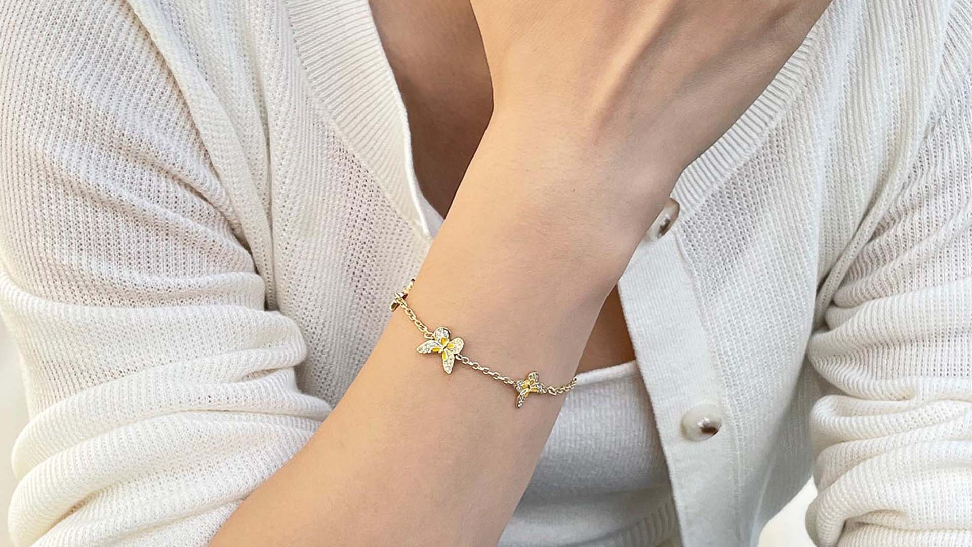 Amazon.com: Clufantric Butterfly Bracelet for Women 18K Gold 
