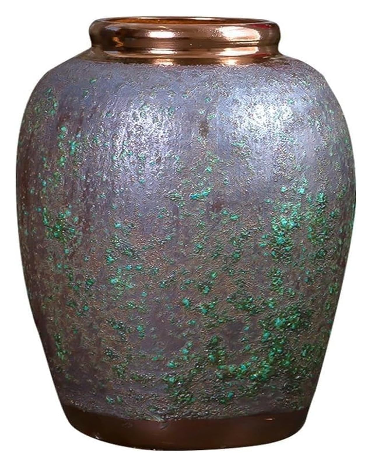 Vase Desktop Living Room Flower Arrangement Ceramic Retro Ornament Floor-standing Large(W26 X H45cm)