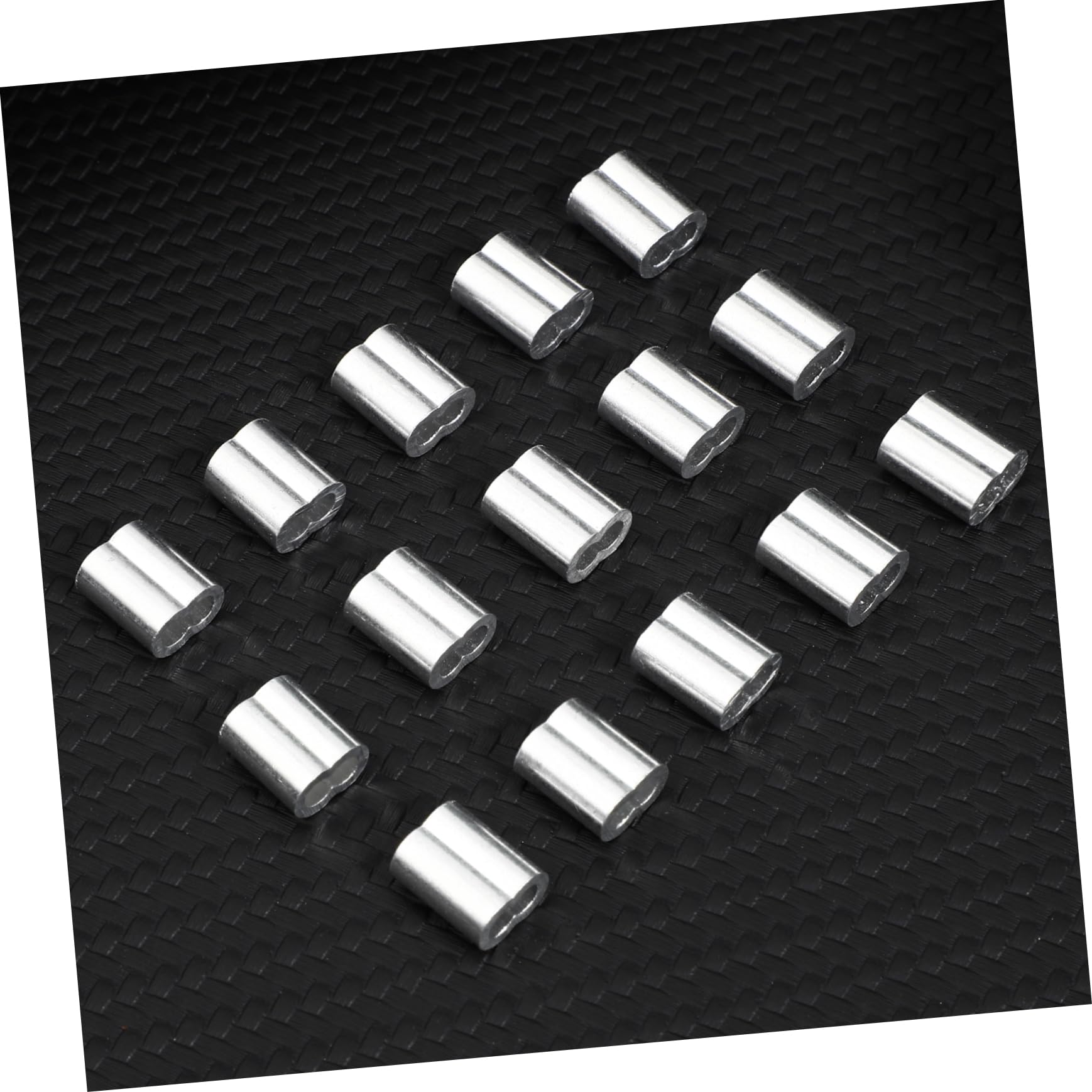 FUNOMOCYA 100 Pcs Cable Clip Cable Crimps Wire Sleeves Wire Fitting Cable Collar Silver