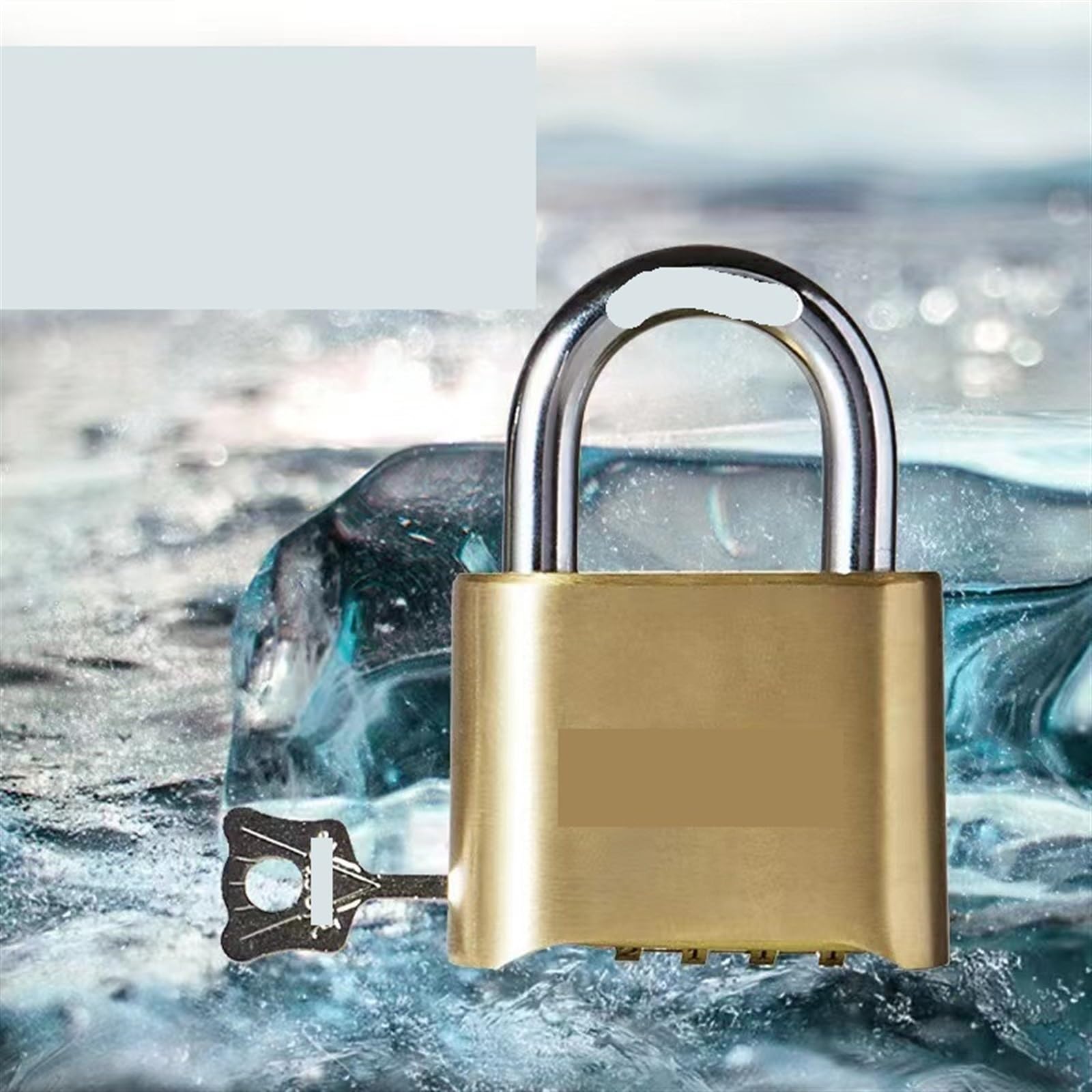 Candado con Cerradura de combinación de latón, antirrobo, antimanipulación, Resistente al Agua para Bloquear(2 Pcs)