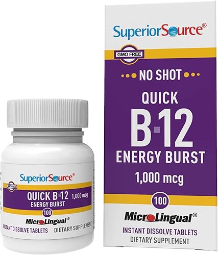 Superior Source Ráfaga de energía rápida de vitamina B12 (100 tabletas)