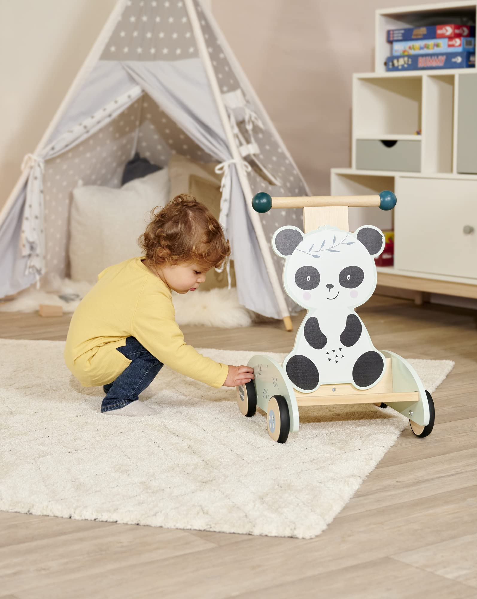Eichhorn - Cavalcabile Panda, 100003810, + 1 anno, cm 34x40x52, in legno
