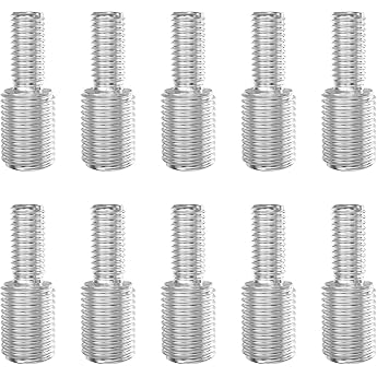 Pack of 10 M6 x 10 mm to M10 x 10 mm Double End Threaded Bolts 304 Stainless Steel V2A Thread Reducer Adapter Total Length 20 mm