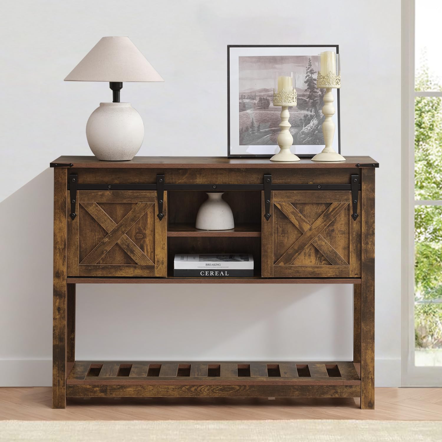 35+ Entryway/Mudroom Storage Ideas (for Shoes, Backpacks, and Coats) 94 Farmhouse Entryway Table