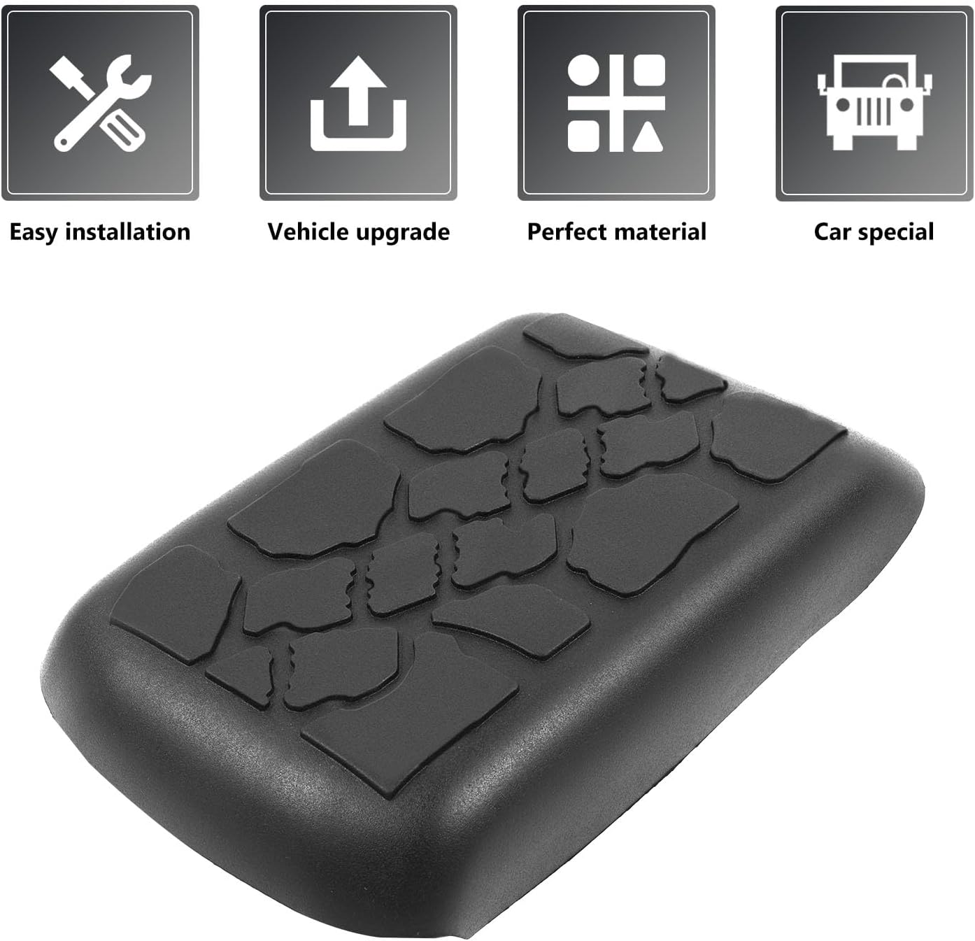 RAZPOY Center Console Armrest Box Cover, Waterproof Rubber Protector Pet Pad Interior Accessories Compatible with Toyota 4Runner 2010-2023, Black