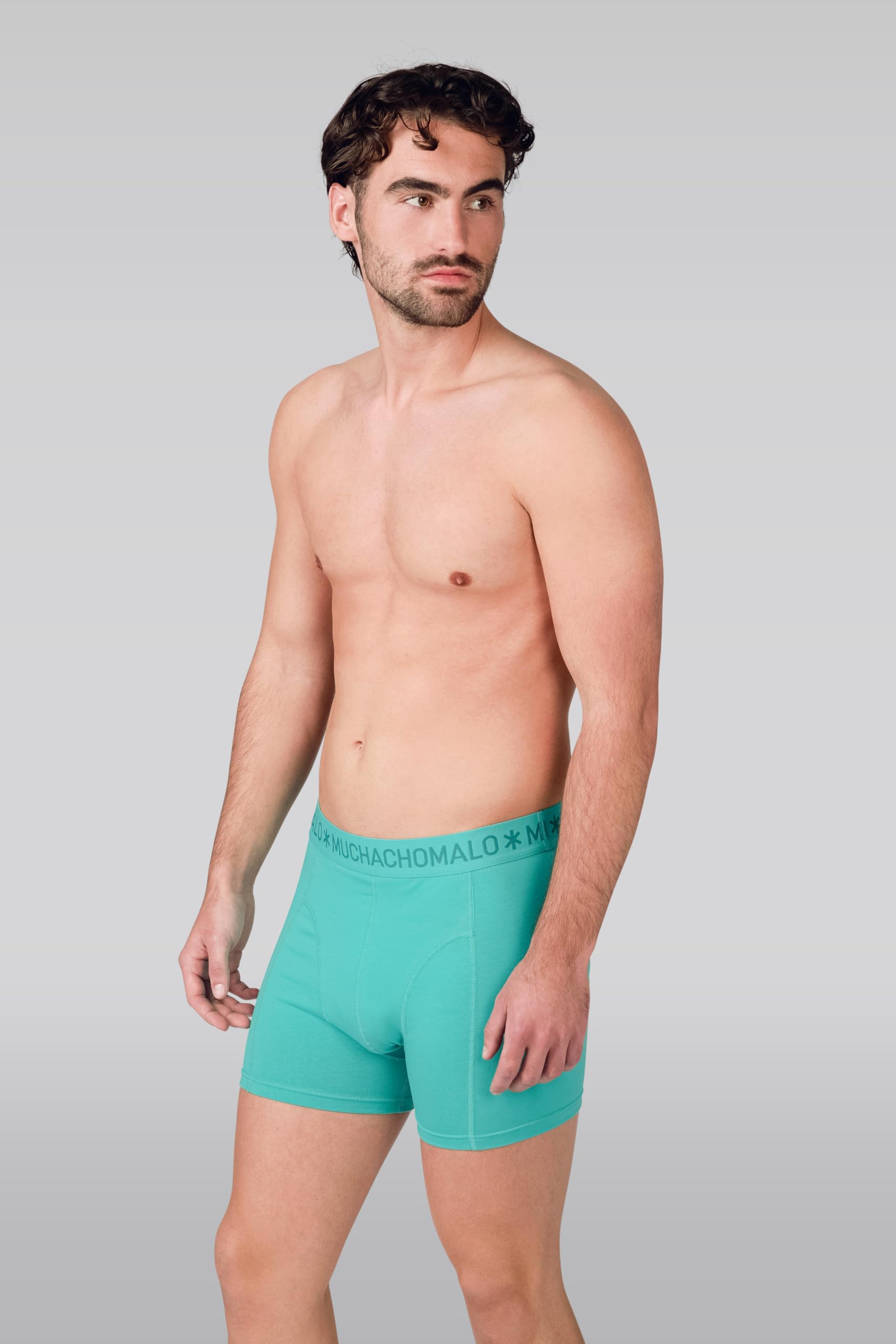 Muchachomalo Boxer da uomo, tinta unita, biancheria intima da uomo, confezione multipla, confezione da 6, boxer Solid con vestibilità classica, con elastico in vita