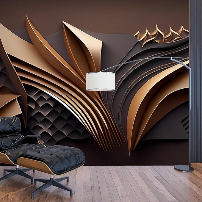 PAPER PLANE DESIGN Excusite Golden Abstract Wall Mural Wallpaper