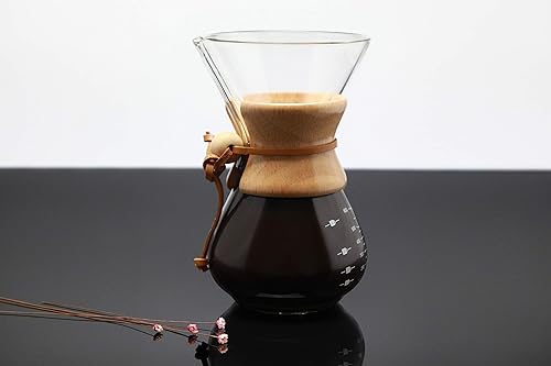 Miniatura 2 de Cafetera de vidrio para verter sobre vidrio, vidrio de borosilicato, 27.1 fl oz, 3 tazas,