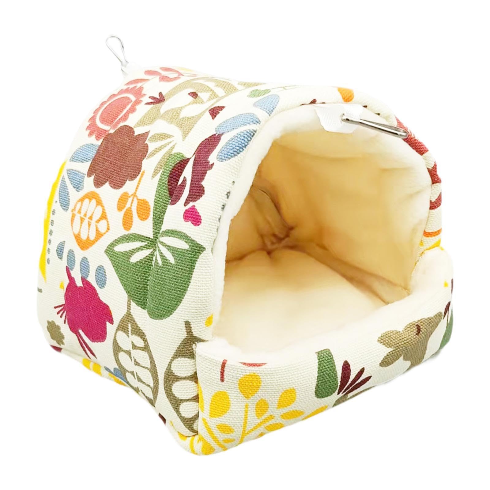 Guinea Pig Cave Bed Guinea Pig House for Small Animals Sugar Gliders Rabbits M Flowers | Small Animal Supplies | Beds Hammocks & Nesters-image-15
