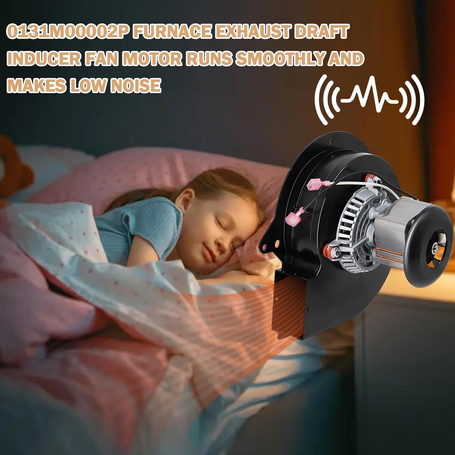 Hiorucet 0131M00002P 0131M00002PSP Furnace Draft Inducer Motor for Goodman Amana Inducer Motor, Replacement for B4059001, FB-RFB276, B4059003, B40590-03, Packard 66002, Fasco A065, 119276-00