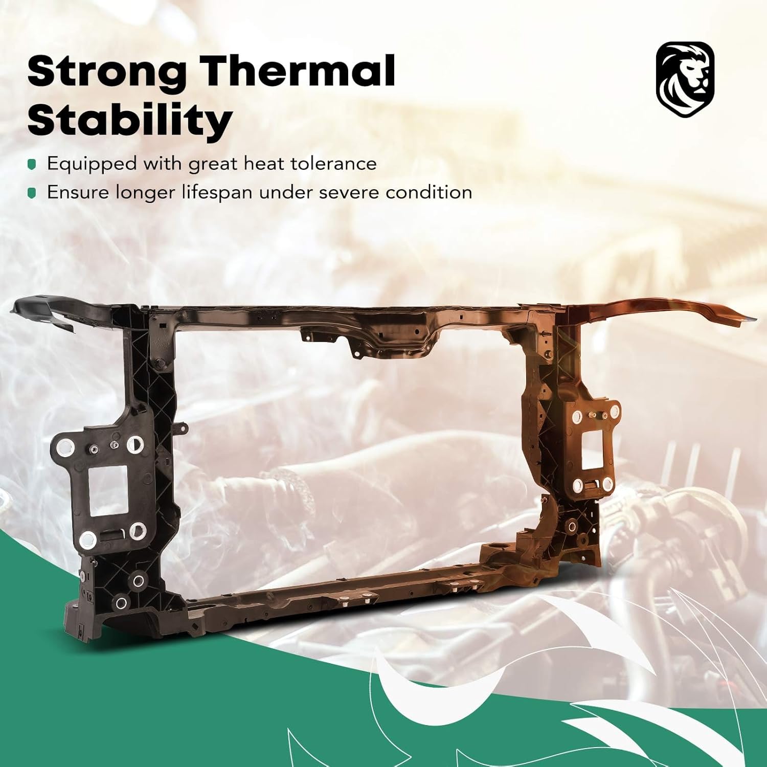 YHTAUTO Front Radiator Support Fit for 2016 2017 2018 2019 Honda Civic, Radiator Core Support Assembly Plastic with Steel