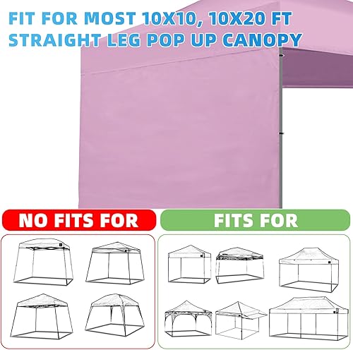 Vista 37 de Joramoy Paredes laterales de tienda de campaña para toldo desplegable de 10 x 10, paquete de 3 paneles solares instantáneos, impermeable y Blanco