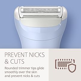 Philips Lady Shaver Series 6000 - Cordless, Wet & Dry Electric Shaver, 3-Blade Shaving System, for Legs & Body, 80 Mins. Runtime, Model BRL127/00