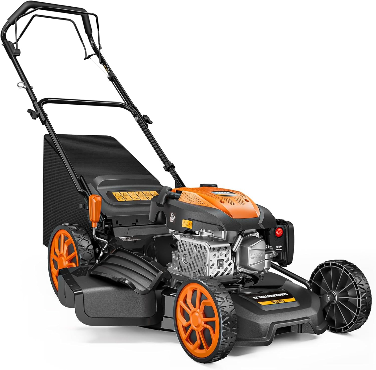 21" Self-Propelled Lawn Mower,170CC Gas Lawn Mower, 3-in-1 Lawn Mower with Mulching and Side Discharge,7 Position Cutting Height Adjustment for Yard and Garden