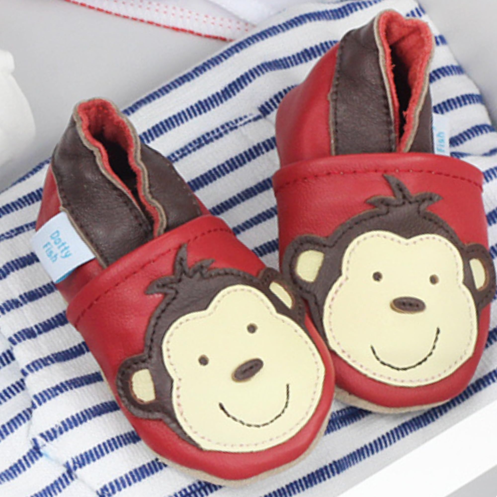 Dotty Fish Calzado Minimalista para bebés y niños. Zapatos Unisex de Piel Suave con Suela Antideslizante. Ligeros, Flexibles, Respirable y aprobados por podólogos. Tobillo elástico. De 0 a 4 años — view 6