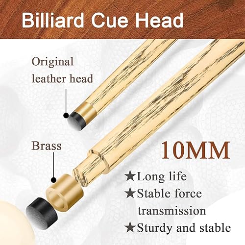 Miniatura 3 de Tacos de billar profesionales 10MM Billiard cue Chinese Eight-Pole Black Eight-Pole Snooker with Box 34(Color3)