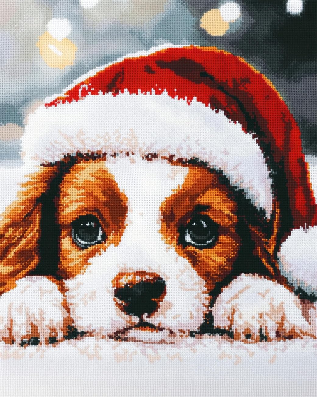 AxiangziK DIY Counted Cross Stitch Kits Christmas Dog 11CT 40x50cm