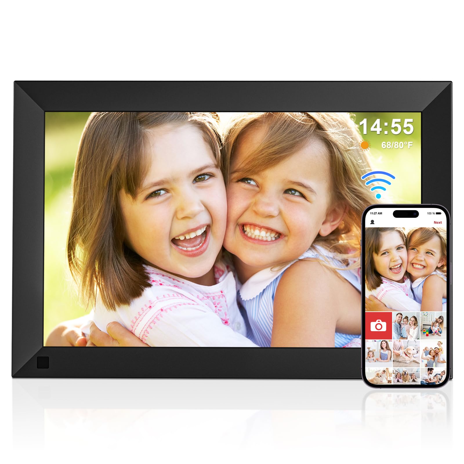 WiFi Digital Photo Frame 10.1 Inch - Built In 32GB Memory, 1280x800 IPS LCD Touchscreen, Auto-Rotate And Audio Function Digital Picture Frame, Quick And Easy Share Moments Via The Frameo App - View #11