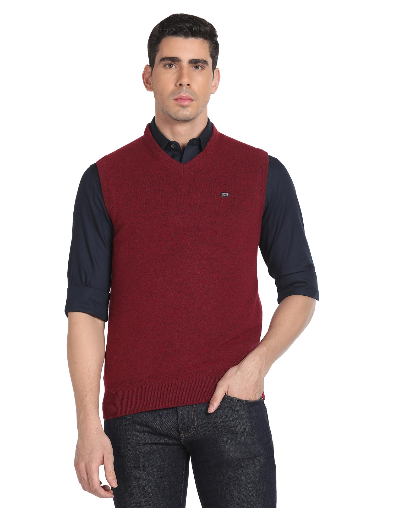 arrow Men's Wool Casual V-Neck Sweater-picture-25