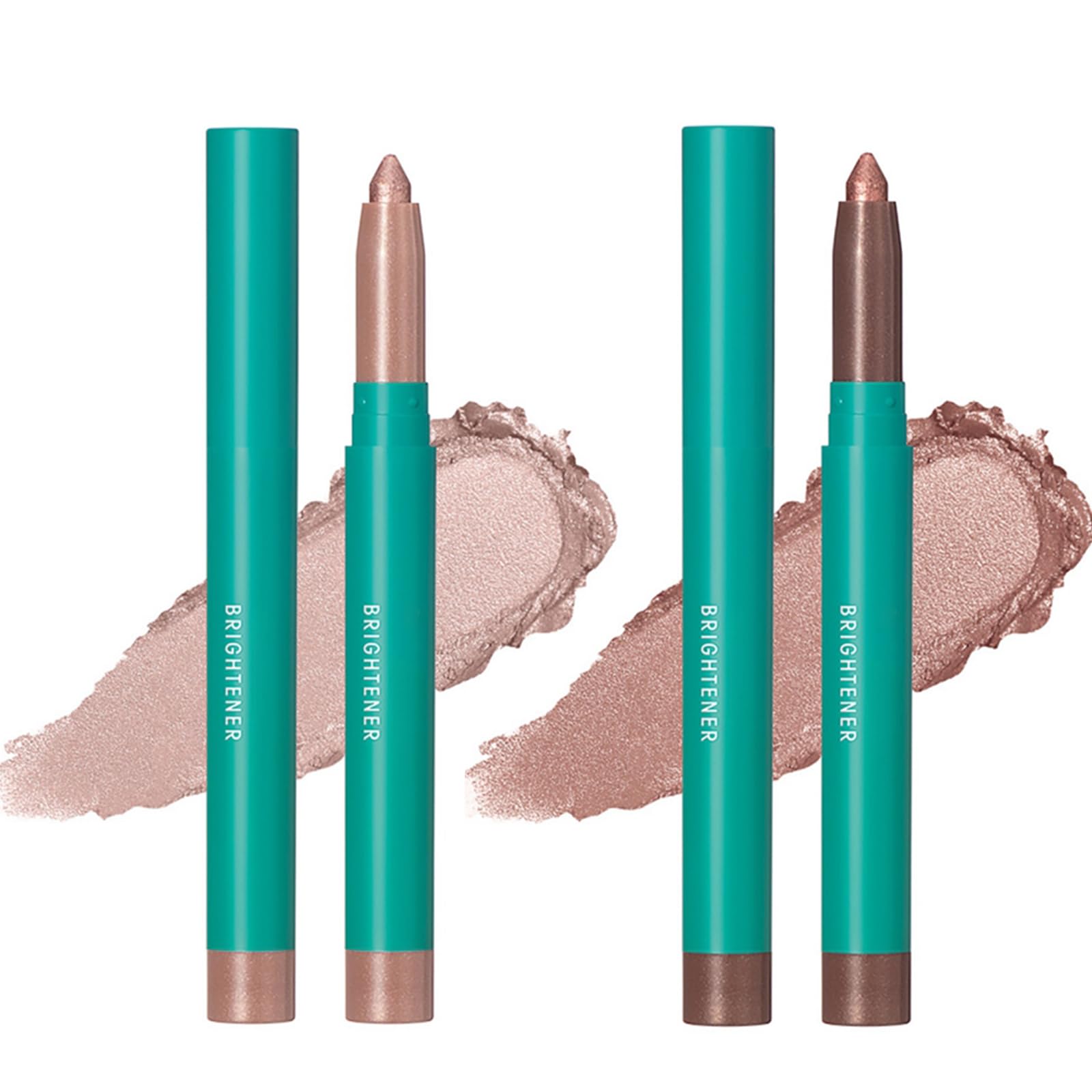 Reddhoon 2PCS Eyeshadow Stick Set, Eye Bright Stick, Waterproof Glitter Shimmer Eyeshadow Stick Eye Highlighter, Creamy Long Lasting Eye Liner Eyeshadow Stick for Eye Makeup (Rose Gold+Mauve Taupe)