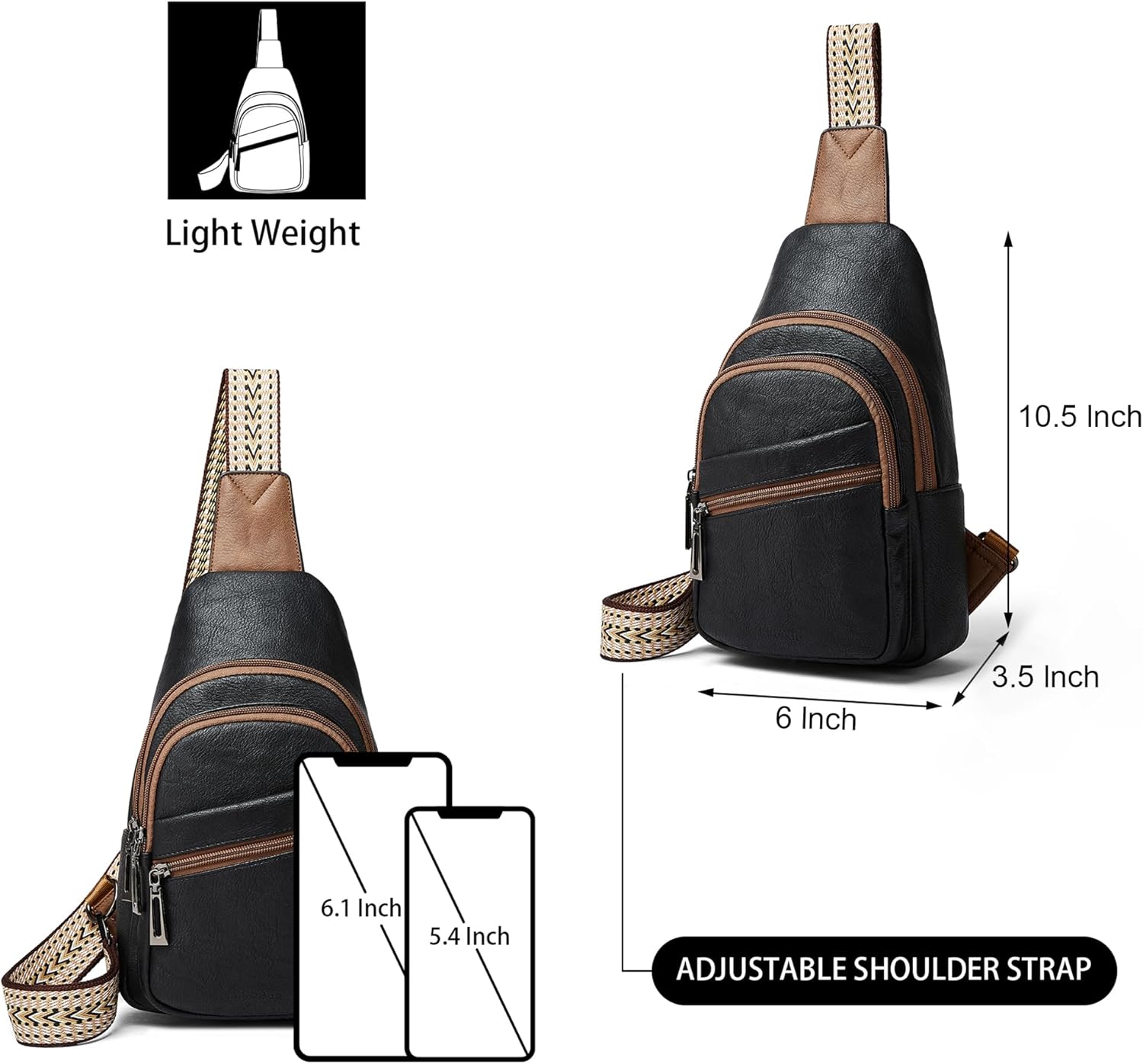 Sling Bag Crossbody Bags for Women Small Cross Body Bag Fanny Packs Chest Sling Purse for Daily Travel Leisure Sport - Image 4