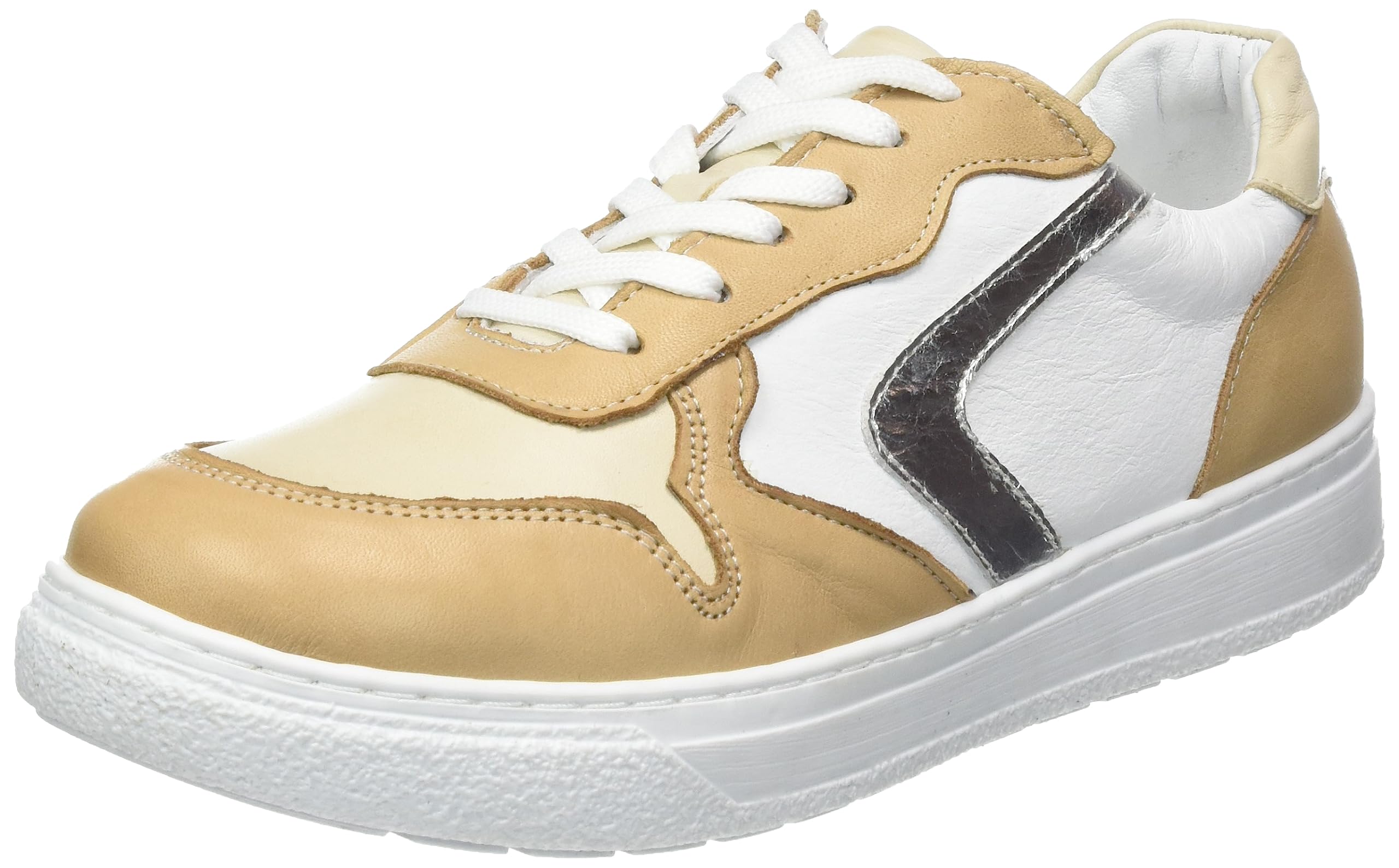 Andrea Conti Women's Trainers, Camel Cream White Silver, 5 UK