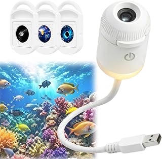 HD Smart Dynamic 5D Holografischer Nachtlichtprojektor, Plug-and-Play-HD-Sternprojektor mit Projektionsfolien, 360°-USB-Galaxie- und Mondprojektoren Licht für Schlafzimmer-Autodach，Mit 3 Filmen