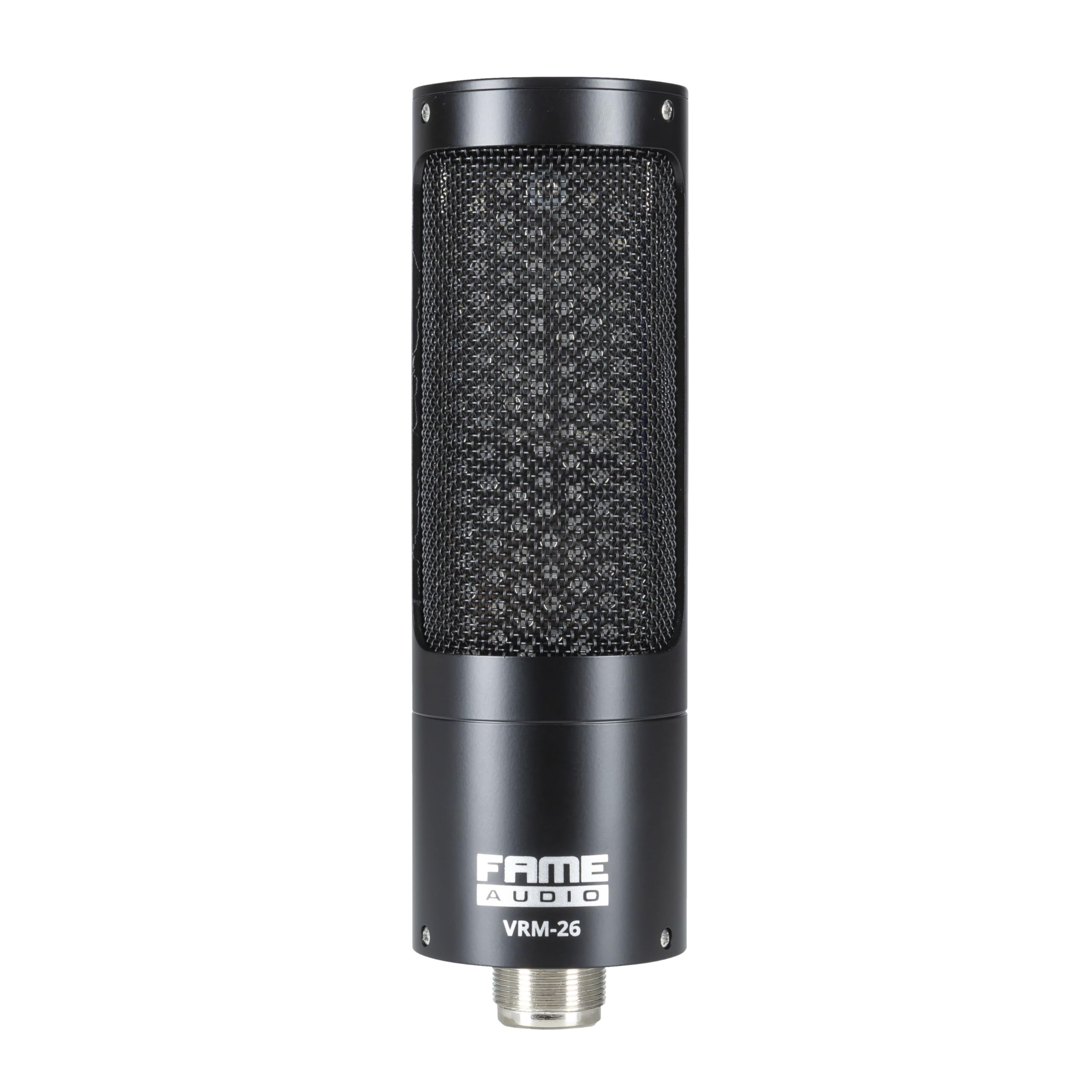 Fame Audio VRM-26 Bändchenmikrofon, Schwarz, 20-18.000Hz Frequenzbereich, 2.5 mV/Pa Empfindlichkeit, 3-pol XLR Anschluss, Acht Richtcharakteristik, Kompakte Abmessungen, Natürliche