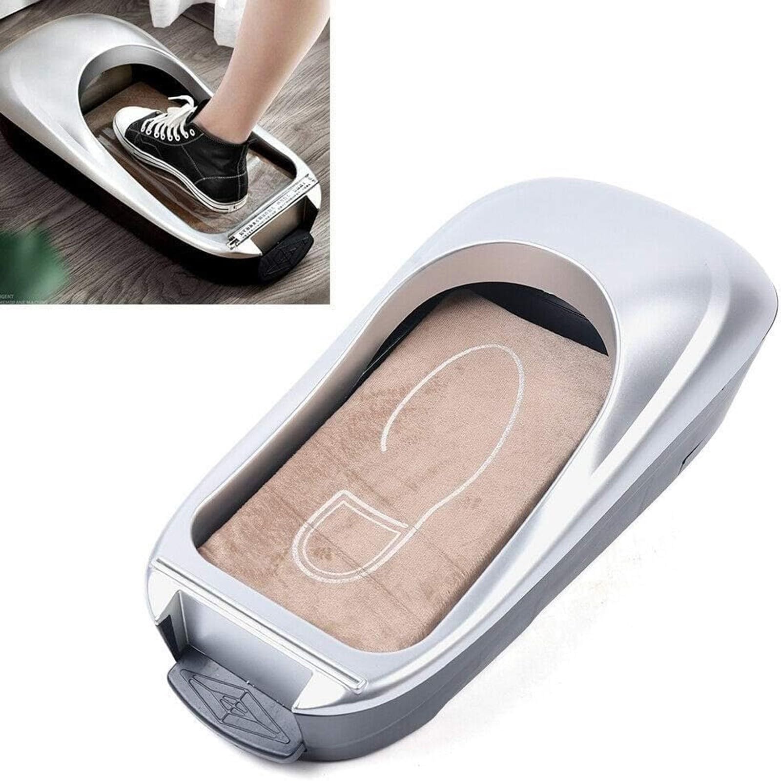 Dispensador AutomáTico de Cubrezapatos con 3 Rollos de Recambio de PelíCula Desechable para Zapatos, Ideal para Entradas, Hogares y Hoteles