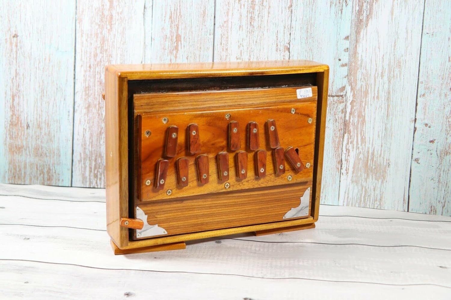 Musical Shruti Box Original Compact Shruti Box Surpeti in Teakwood Professional Shruti Box : Musical Instruments