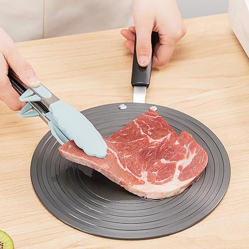 Miniatura 6 de WUWEOT Paquete de 2 difusores de calor para estufa de gas, placa adaptadora de gas de aluminio de 0.236 pulgadas, reductor de llama de 9.3 pulgadas,