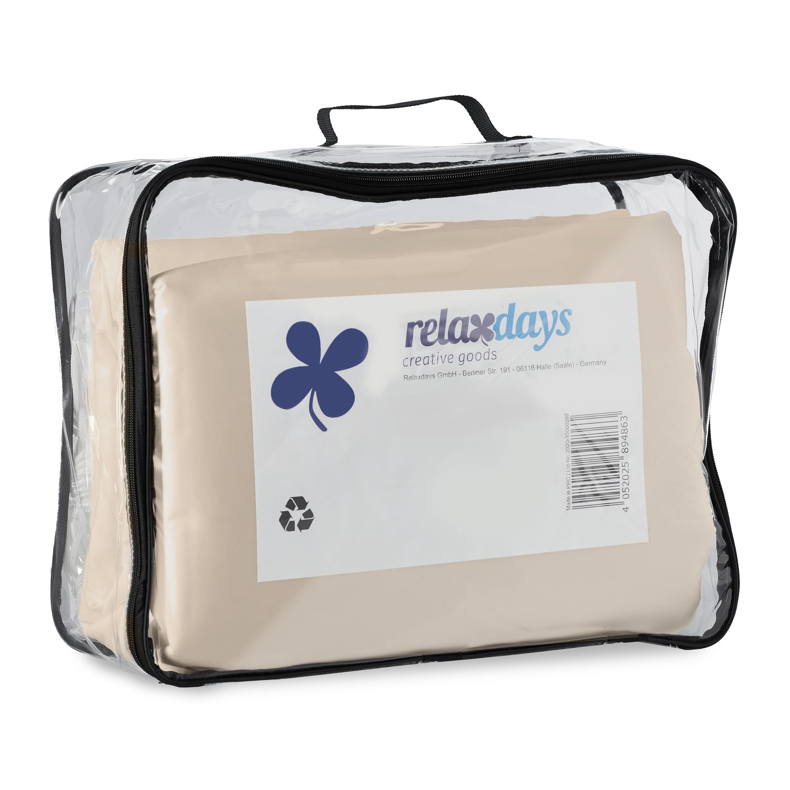 Relaxdays Tenda da Sole per Esterni Rettangolare, 5 x 7 m, Idrorepellente, Anti UV, Terrazza e Giardino, Beige