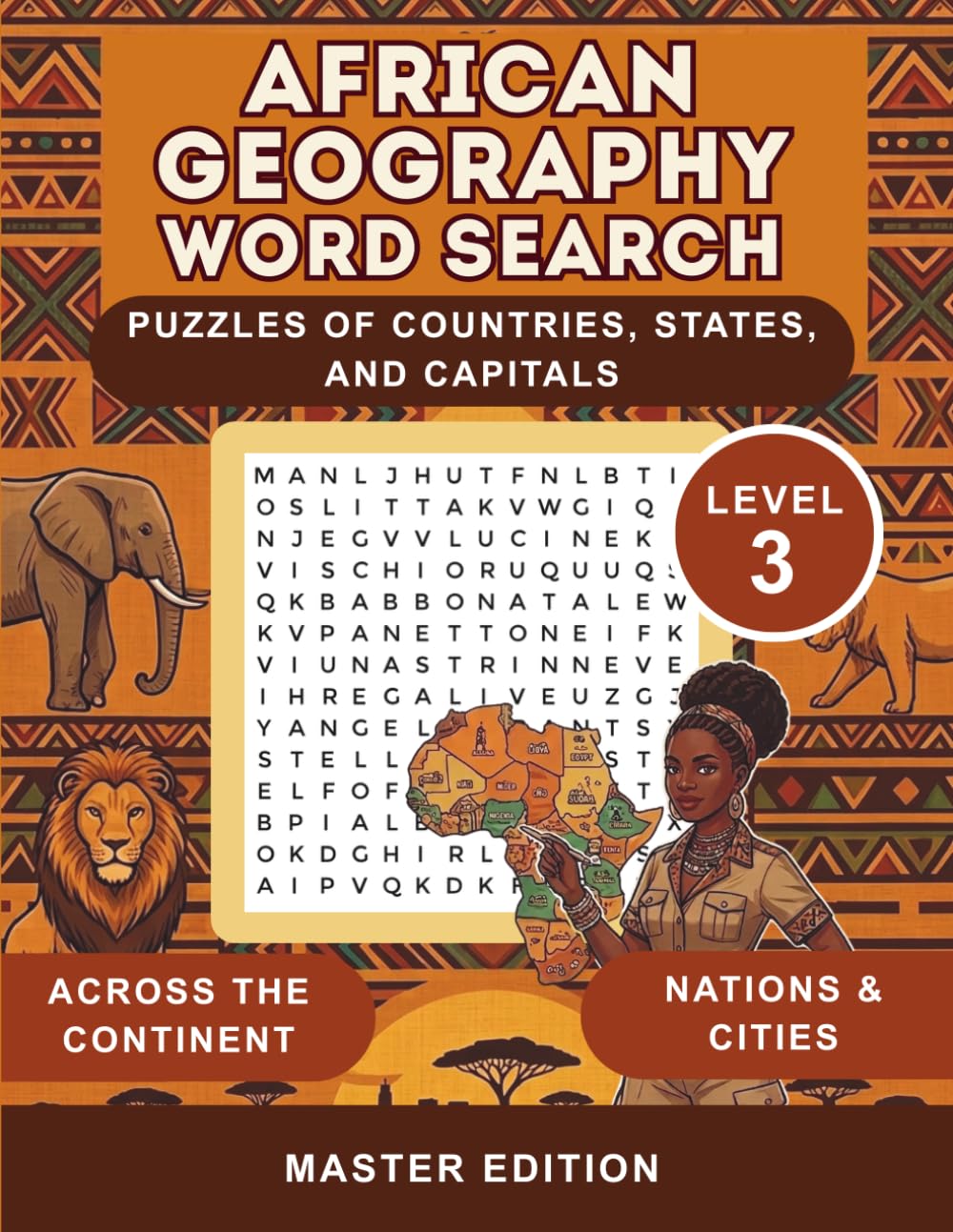 African Geography Word Search: Puzzles Featuring Nations, States, and Capitals Across the Continent