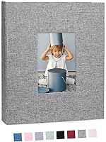 Vista 26 de Álbum de fotos de 8 x 10 pulgadas, paquete de 2 libros de fotos de lino, álbum de 26 páginas con capacidad para 52 fotos, carpeta de presentación