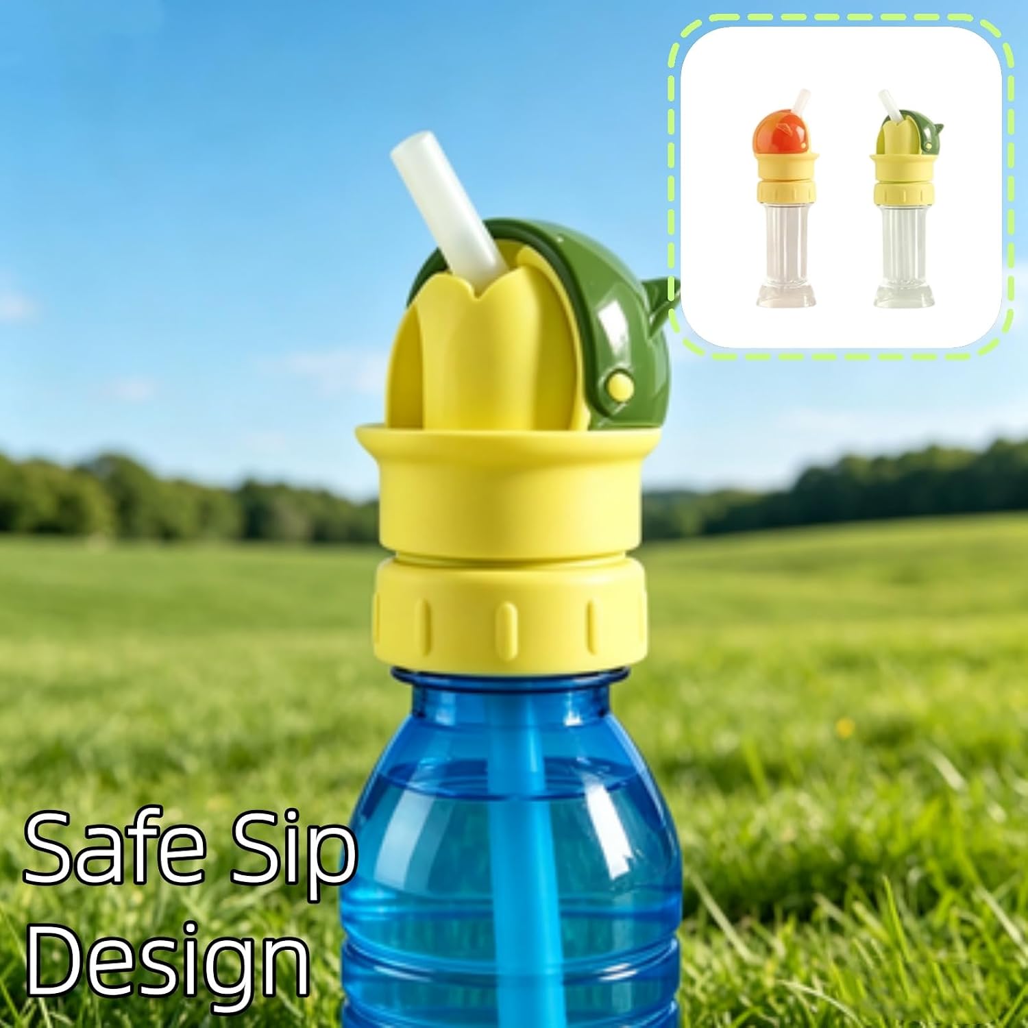 2 Pcs Bottle Straw Lid Water Bottle Top Adapter image 3