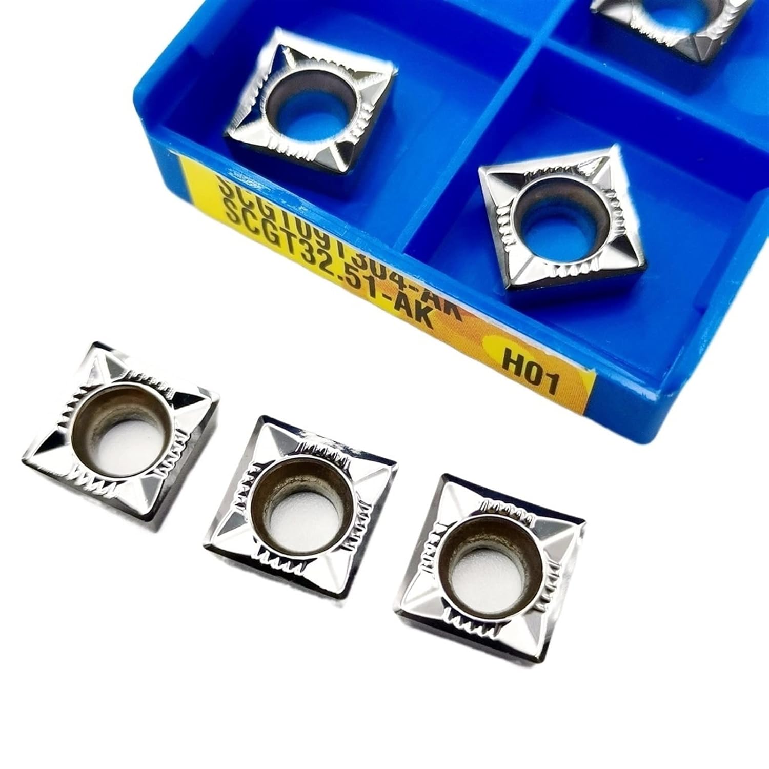 Indexable Carbide Lathe Tool 10PCS SCGT09T304 H01 Processing Metal Turning Tool CNC Hard Alloy Blade Carbide Inserts