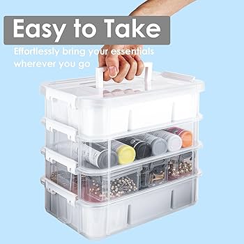 THE PERFECT BOX 11L ホワイト　T-PROFESSIONAL Amazon.com: CraftGenes Craft Organizers and Storage, 11QT 4