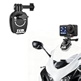 Walking Way Motorcycle Windshield Action Camera Clamp Mount, Quick Release Motorbike Accessories Clip Mount for DJI Osmo Action 6 /Osmo Action 3/4/5 Pro/Gopro Hero 13 12 11 10 9 8 7/Insta 360 X5 X4