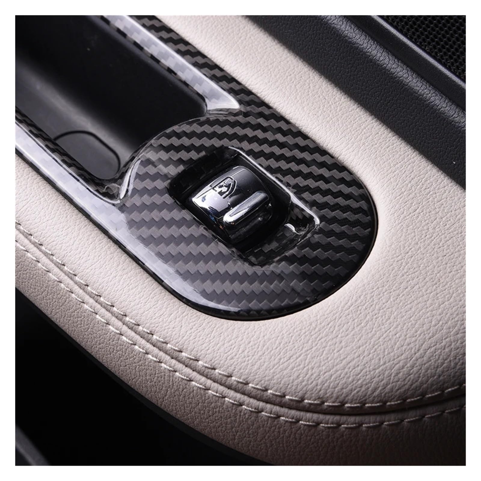 Cubierta De Fibra De Carbono Para Panel De Ventana Mini Cooper F56 (2014-2023) - Adhesiva, Decoración Interior