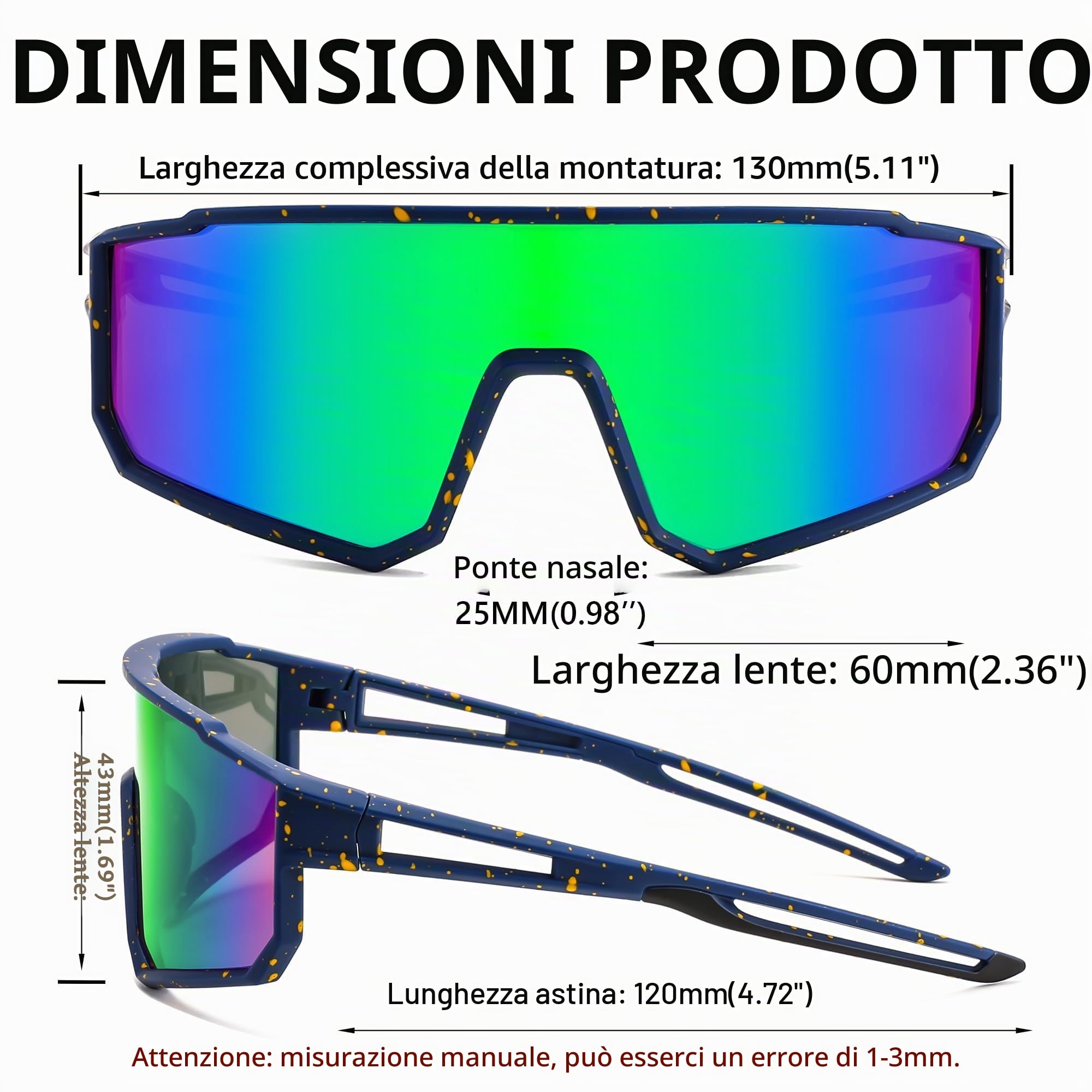 FEISEDY Occhiali da Sole Sportivi Polarizzati per Ragazzi Bambini Bicicletta Occhiali da Baseball per Ragazze Età 6-15, con Protezione UV400, Montatura TR90 B4163