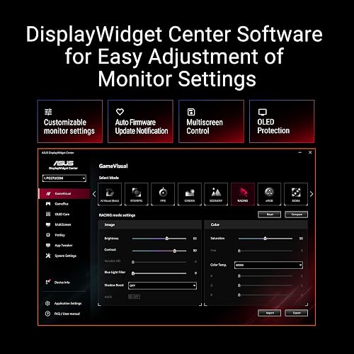 ASUS ROG Swift 27” 4K QD-OLED Gaming Monitor (PG27UCDM) - 240Hz, 0.03ms, Custom Heatsink, Neo Proximity Sensor, G-SYNC Compatible, 99% DCI-P3, True 10-bit color, DisplayPort 2.1a UHBR20, 3 yr warranty - 5