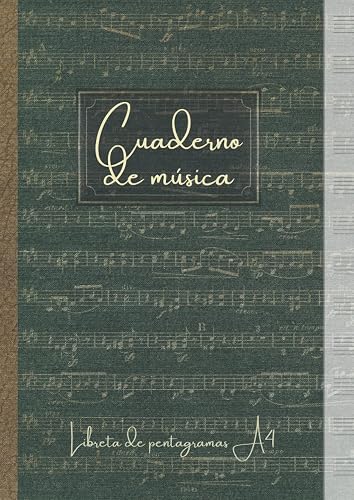Cuaderno de música - Libreta de pentagramas A4: Papel pentagramado para escribir composiciones musicales. Nº2